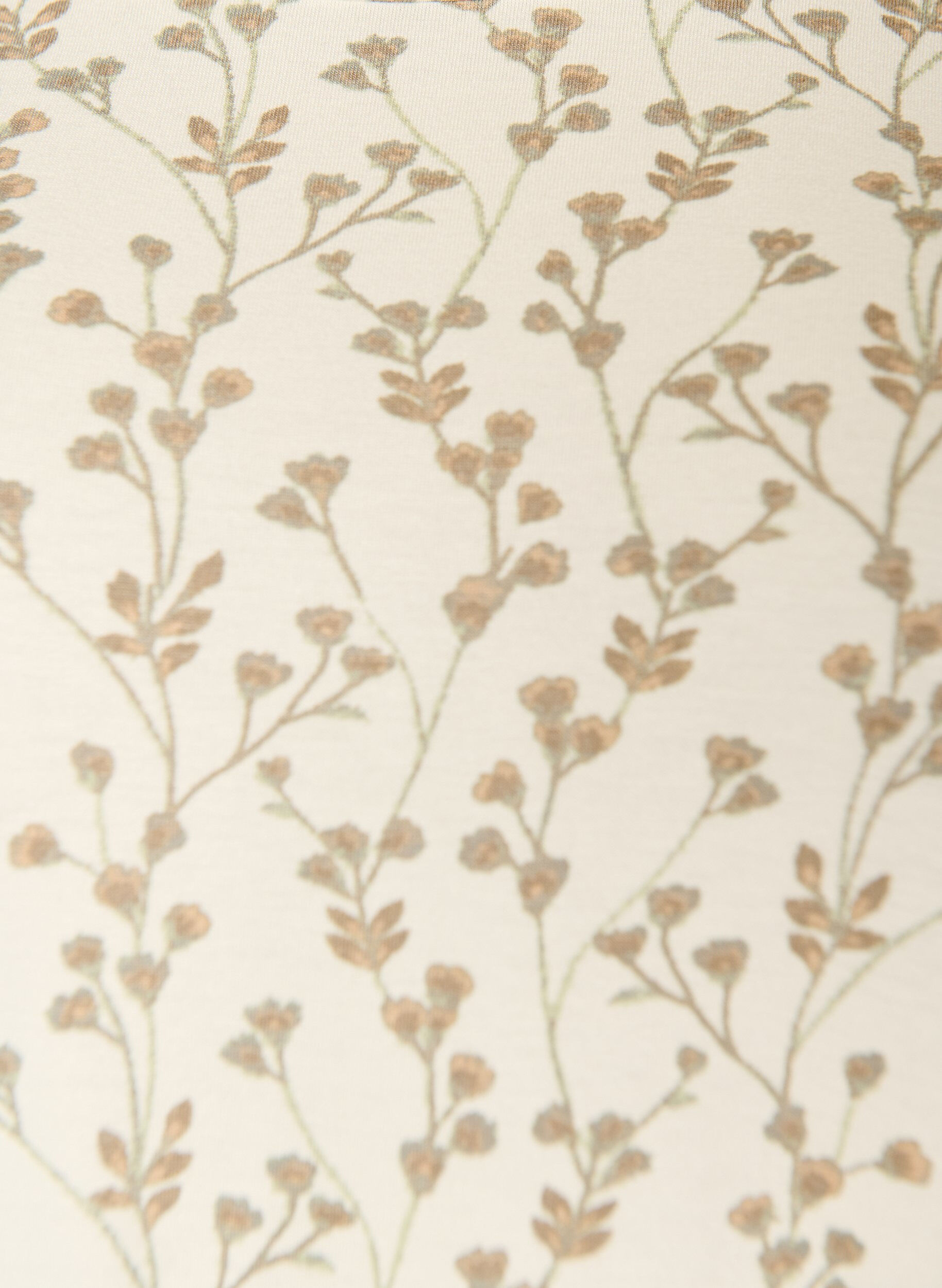 Zizzi T-paita kukkakuviolla, Vanilja, Packshot image number 2