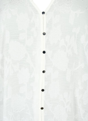 Pitkähihainen paita jacquard-kankaalla, Bright White, Packshot image number 2