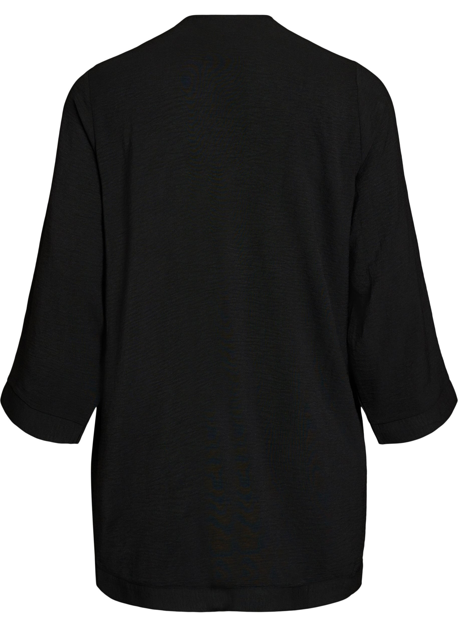 Zizzi Kimono 7/8-hihoilla, Musta, Packshot image number 1