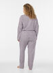 Puuvillapjama -housut korkealla vy&ouml;t&auml;r&ouml;ll&auml;, Punainen, Model image number 1