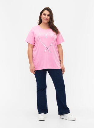 FLASH - T-paita kuvalla, Begonia Pink, Model image number 2