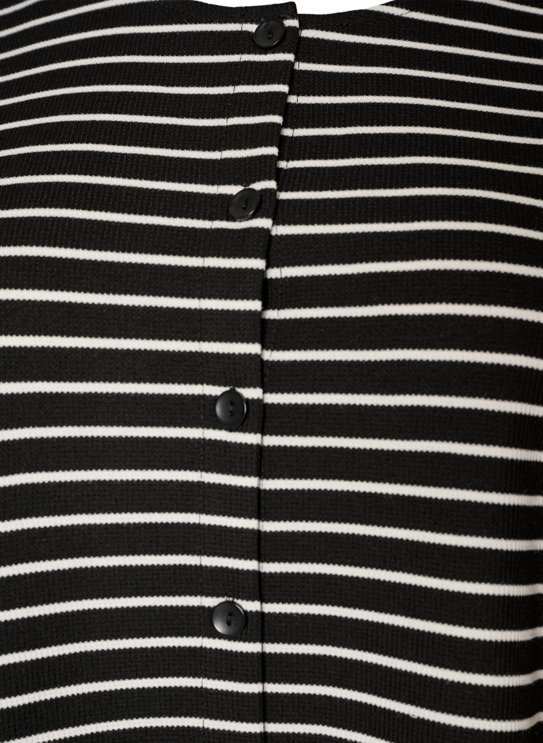 ZizziPusero ribbineuloksella ja nappikiinnityksell&auml;, Musta, Packshot image number 2