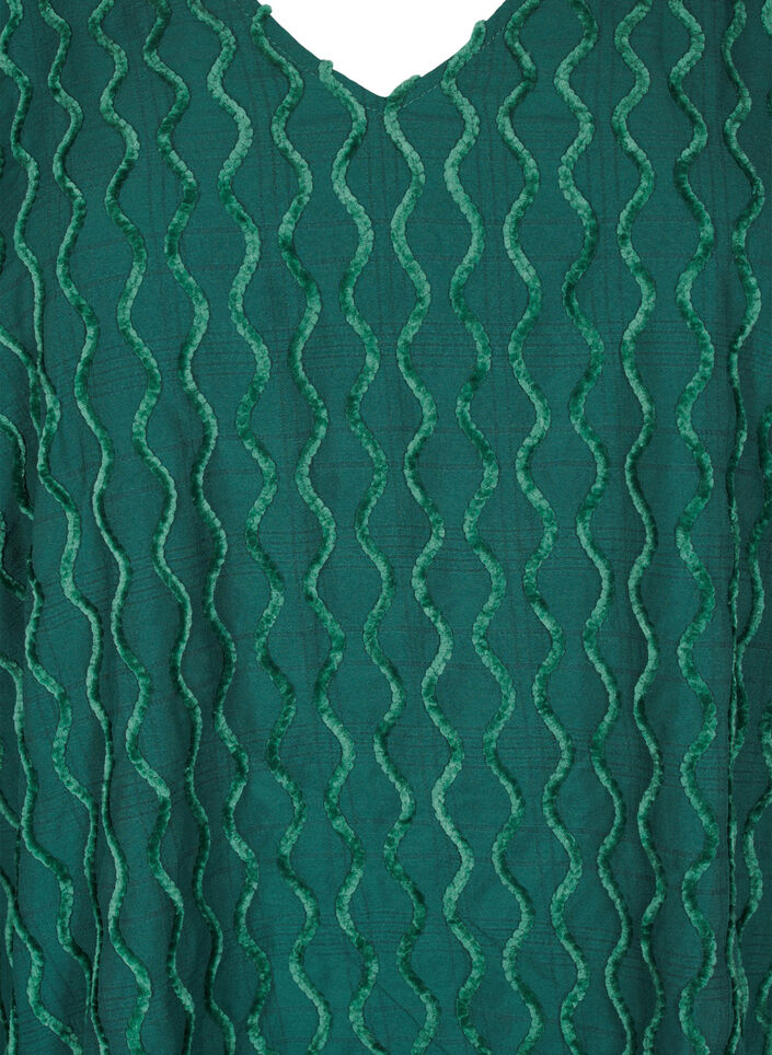 Pitkähihainen kuviollinen pusero V-pääntiellä, Rain Forest, Packshot image number 2