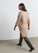 Lyhyt neulemekko raglanhihoilla ja keskisaumalla, Beige, Model image number 2