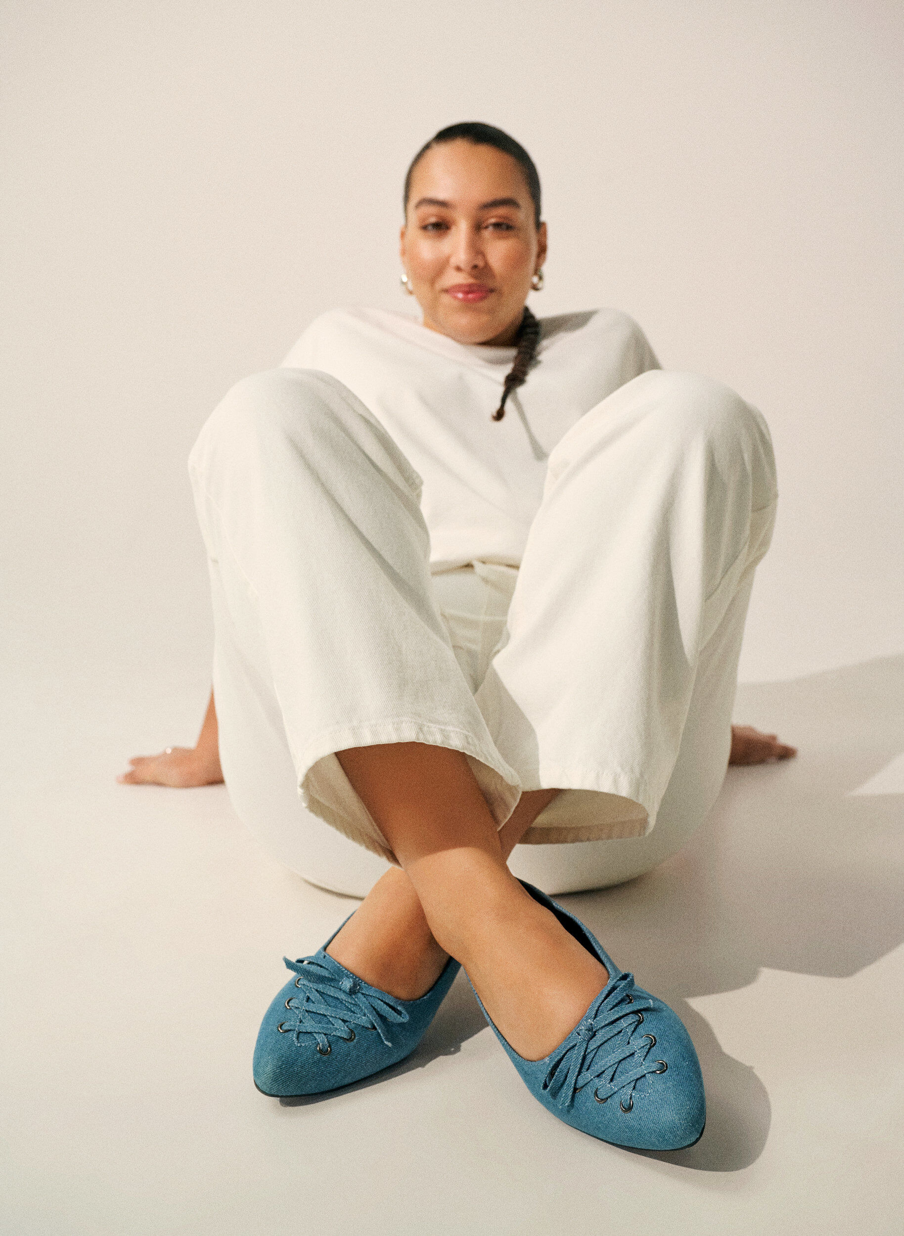 Zizzi Ballerinat nauhayksityiskohdilla, Sininen, Image image number 0