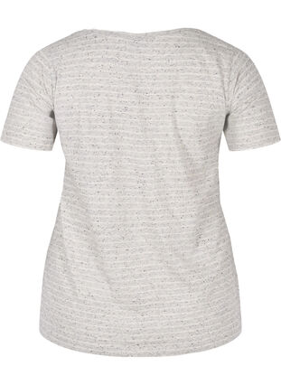 Meleerattu puuvillainen t-paita , Light Grey Melange, Packshot image number 1