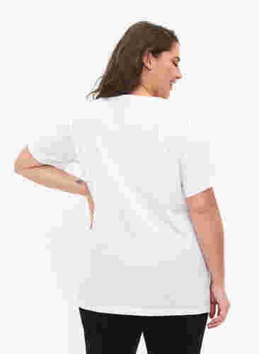 FLASH - 2 kpl t-paitoja v--pääntiellä, White/Black, Model image number 1