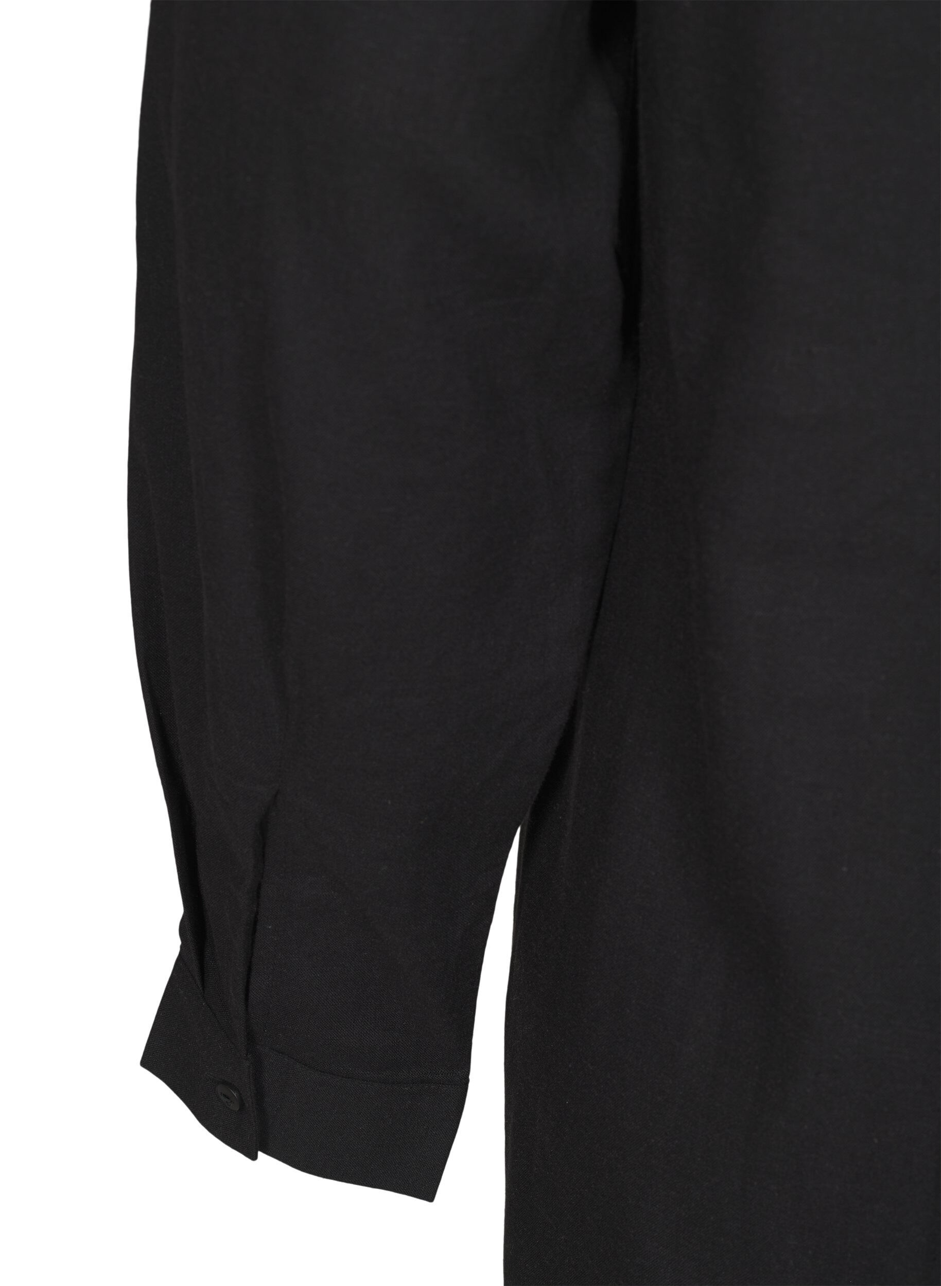 Zizzi Pitk&auml; paita pellavasta ja viskoosista, Musta, Packshot image number 3