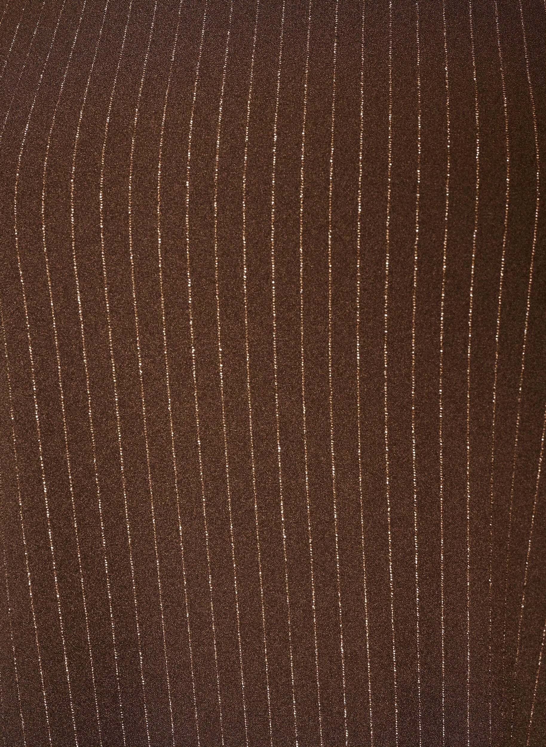 ZizziLyhyt A-linjainen mekko kimalteraidoilla, Ruskea, Packshot image number 2