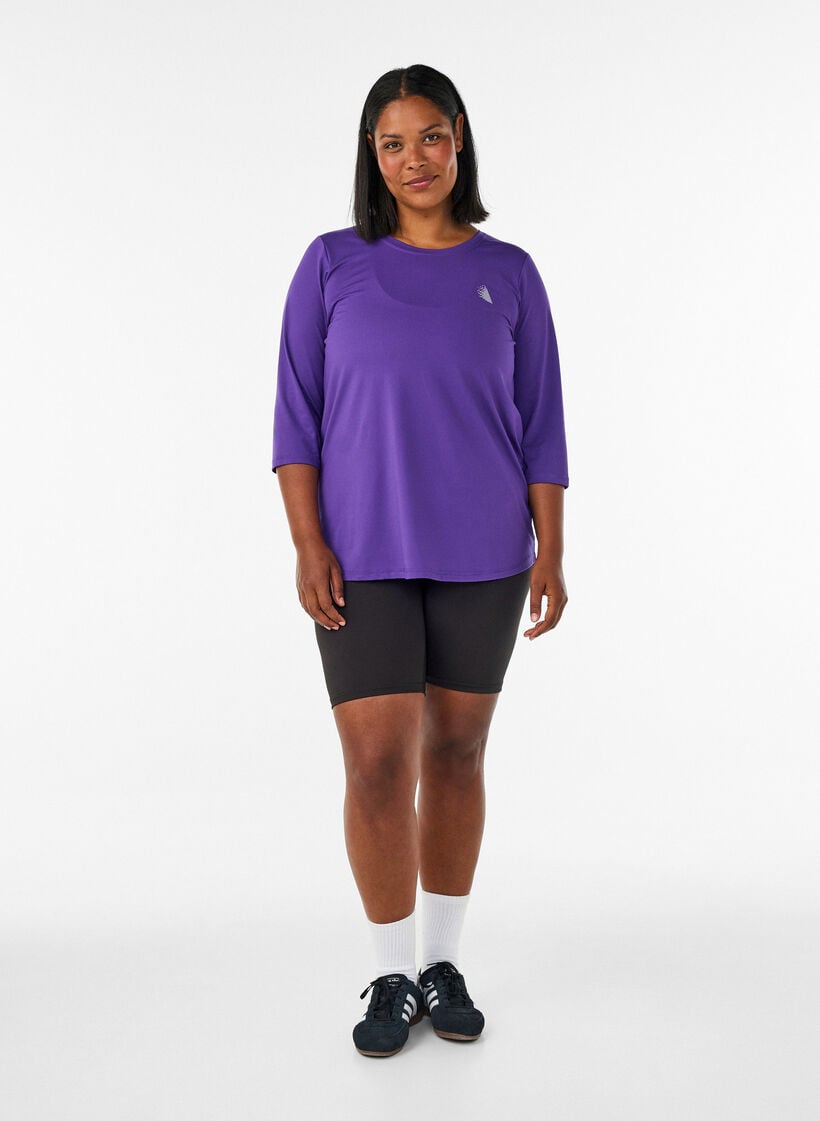 Treenipusero 3/4-hihoilla, Violetti, Model image number 1