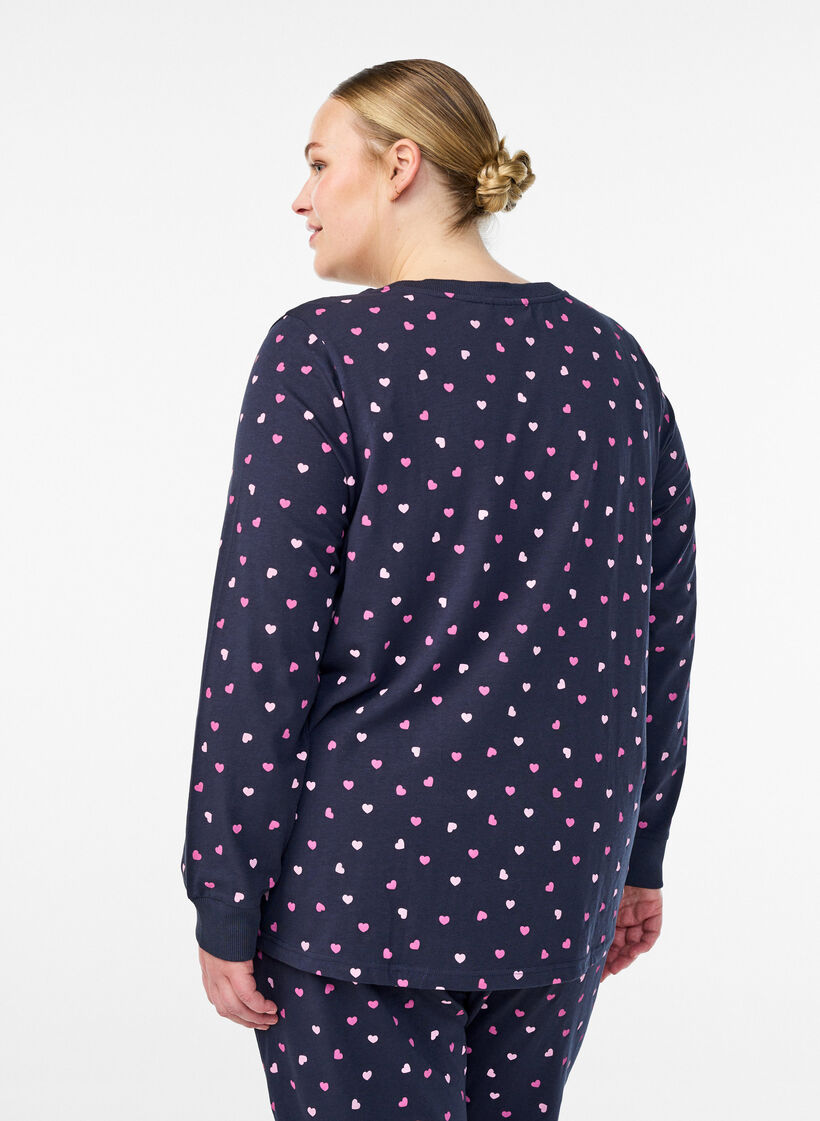 Painettu yöpaita, Sininen, Model image number 2