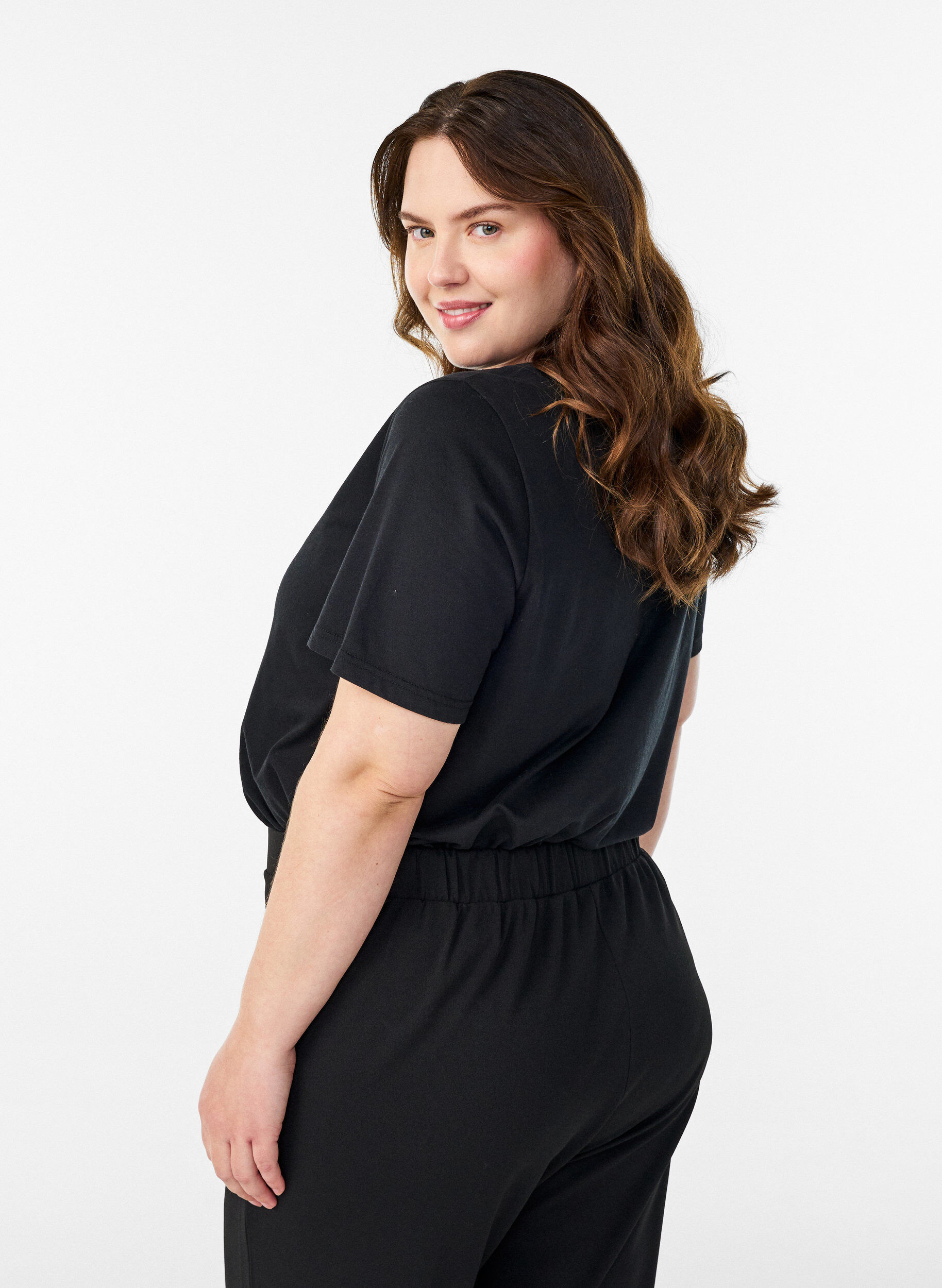 Zizzi FLASH - T-paita printill&auml;, Musta, Model image number 2