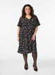 Lyhythihainen mekko V-p&auml;&auml;ntiell&auml;, Musta, Model image number 0
