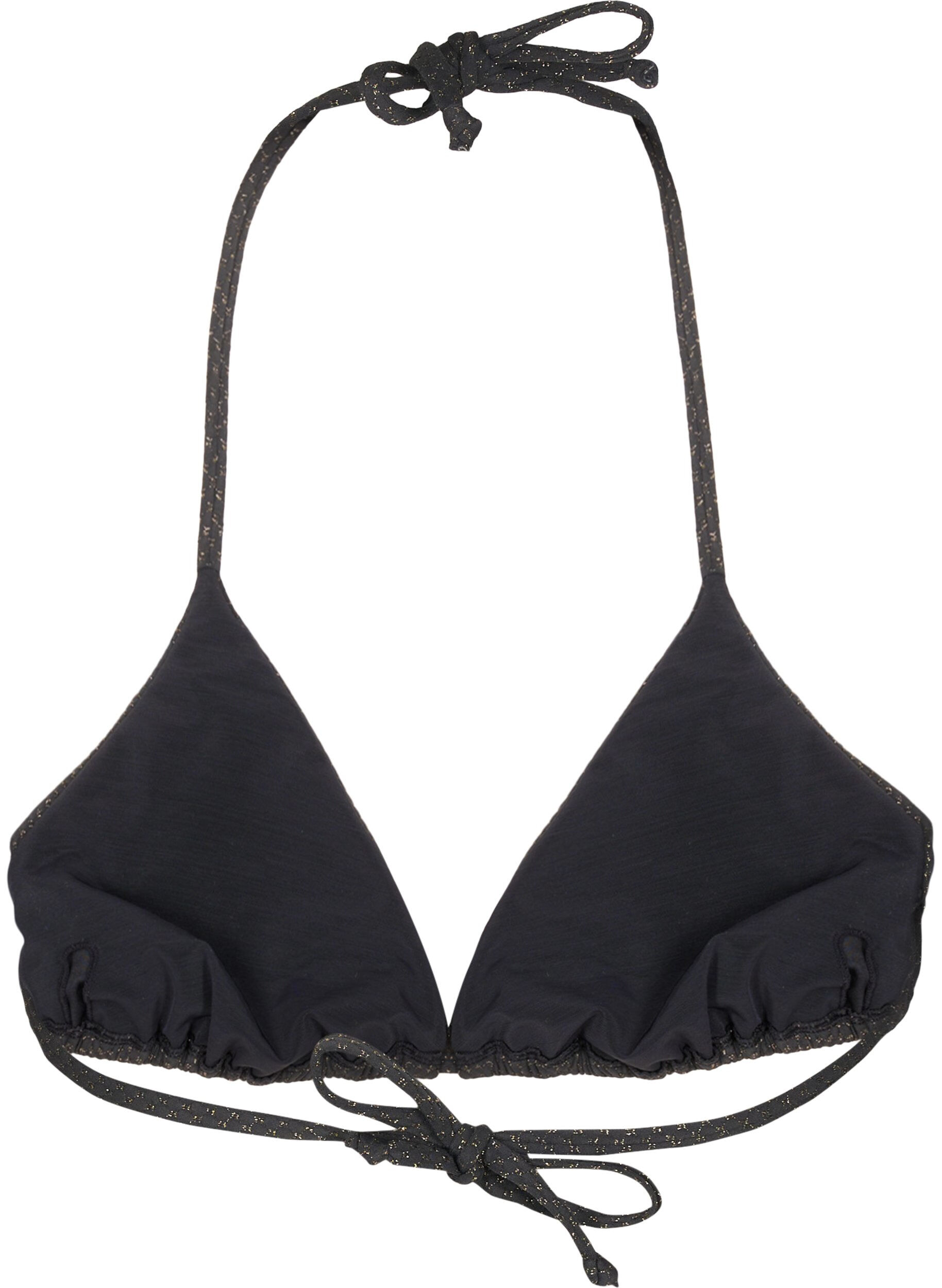 Zizzi Kolmiobikiniyl&auml;osa kimalteella, Musta, Packshot image number 1