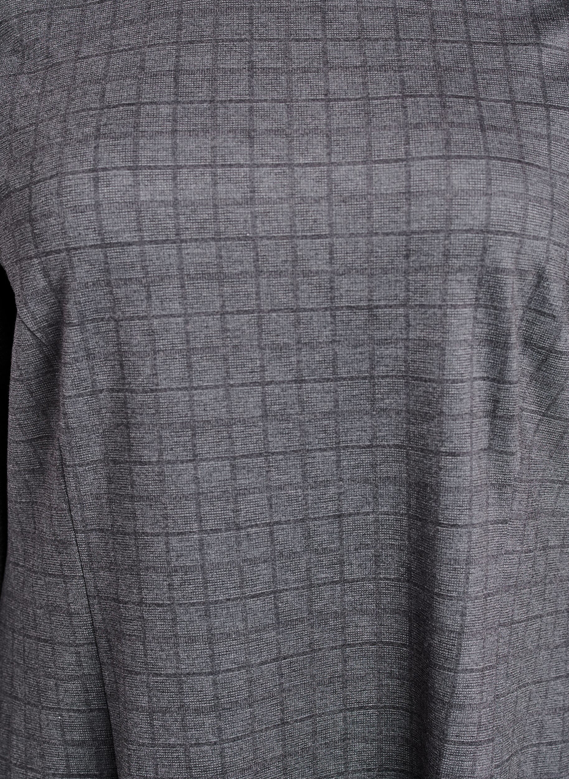 Zizzi Lyhyt mekko ruudullisella kuosilla ja A-linjaisella leikkauksella, Harmaa, Packshot image number 2