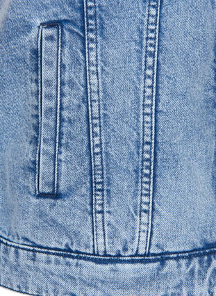Farkkuliivi taskuilla ja kirjailulla, Blue Denim Washed, Packshot image number 3