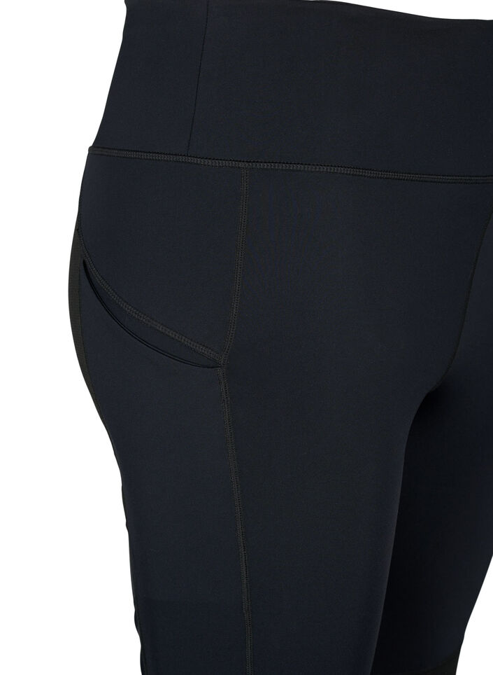 Joustavat ja kestävät, taskulliset treenileggingsit, Black, Packshot image number 3