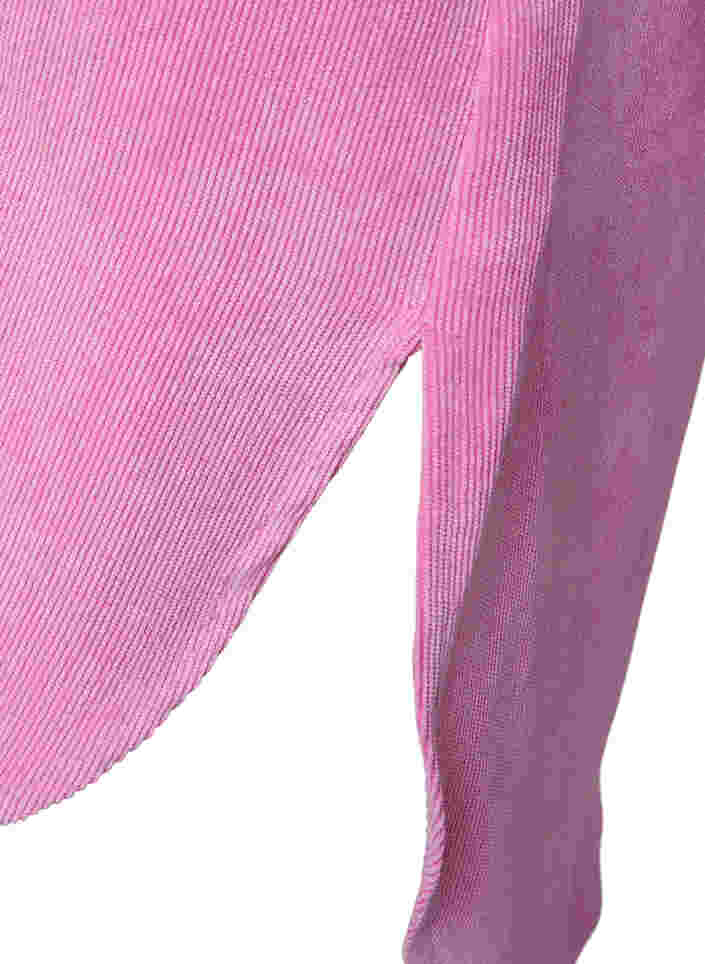 Samettimekko 3/4-hihoilla ja napeilla, Begonia Pink, Packshot image number 3