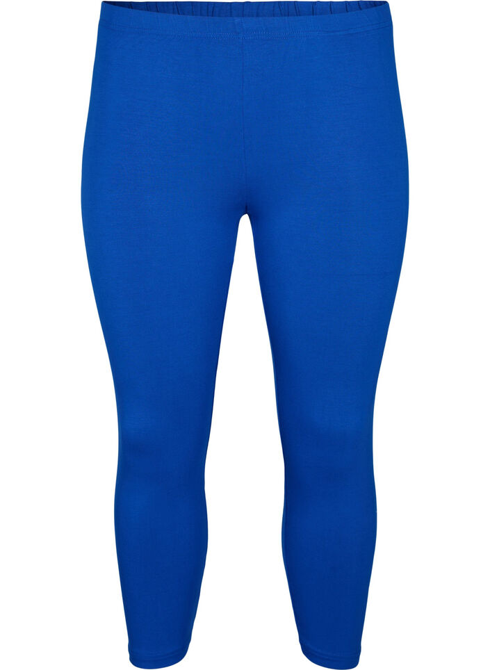 3/4-pituiset viskoosileggingsit, Sininen, Packshot image number 0