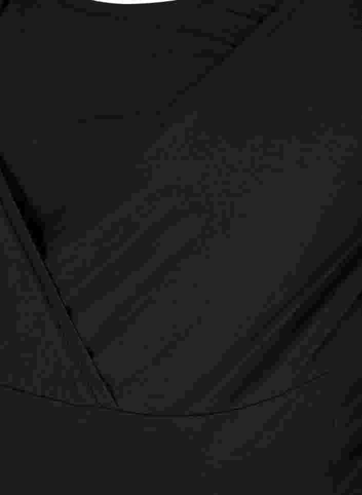Lyhythihainen äitiys t-paita puuvillasta, Black, Packshot image number 2