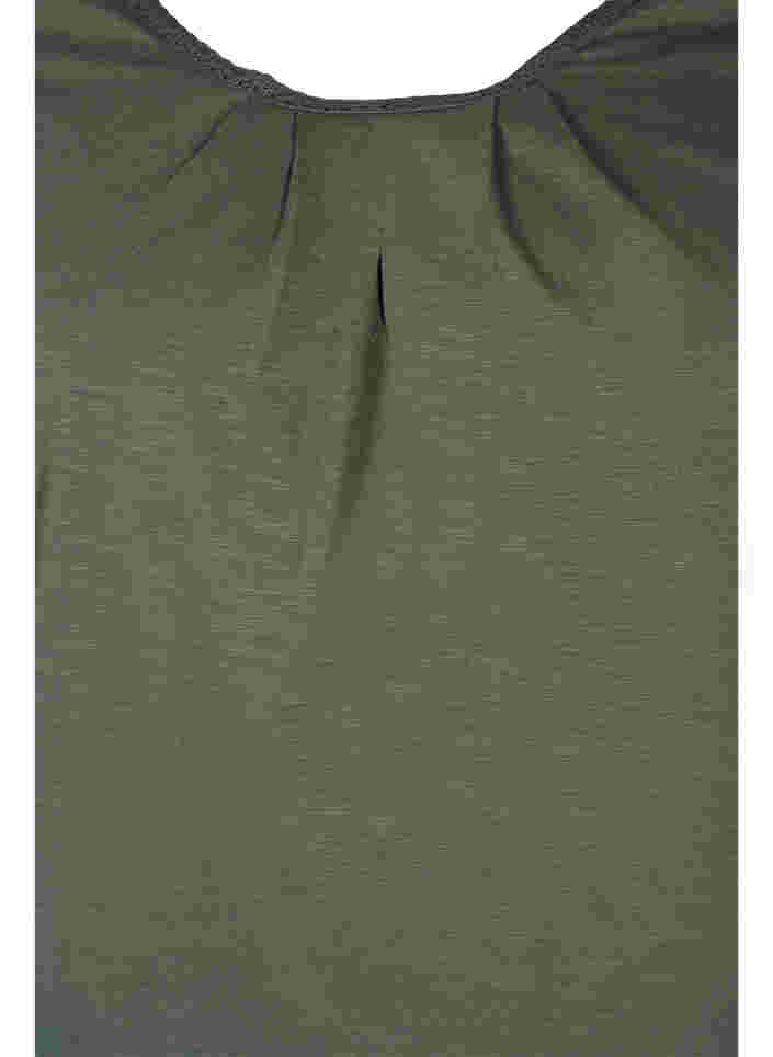 Puuvillapusero 3/4-hihoilla, Thyme, Packshot image number 2