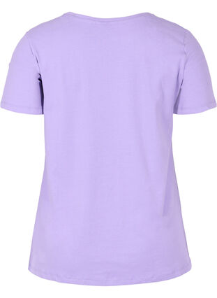 Yksivärinen perus t-paita puuvillasta, Paisley Purple, Packshot image number 1