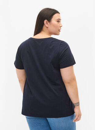 Puuvillainen t-paita painatuksella, Night Sky FLOWER, Model image number 1