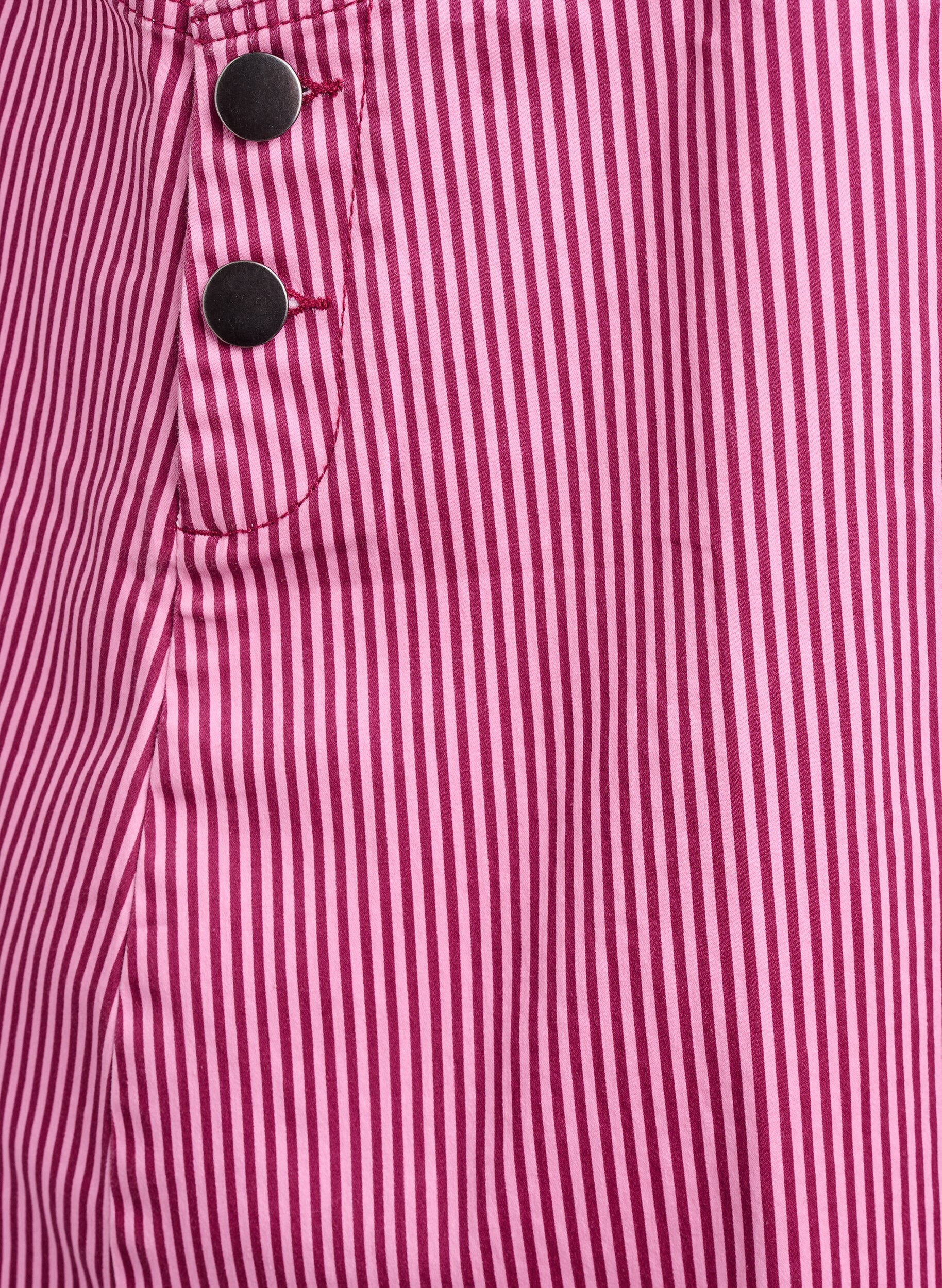 Zizzi Raidallinen lyhyt haalarimekko, Red Stripe, Packshot image number 3