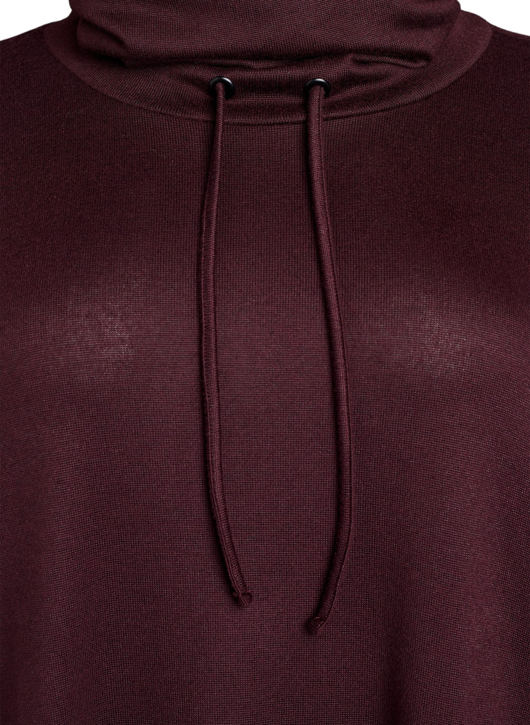 Zizzi Trikoomekko, jossa korkea kaulus ja taskut, Punainen, Packshot image number 2