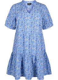FLASH – A-linjainen mekko painatuksella, White Blue AOP