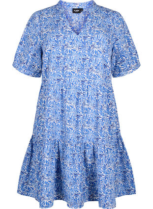 FLASH – A-linjainen mekko painatuksella, White Blue AOP, Packshot image number 0
