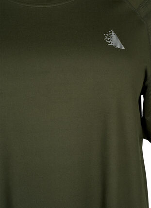 Lyhythihainen t-paita treeniin pyöreällä pääntiellä, Forest Night, Packshot image number 2