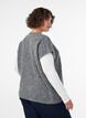 Neulottu liivi V-p&auml;&auml;ntiell&auml; ja koristenapeilla, Harmaa, Model image number 2
