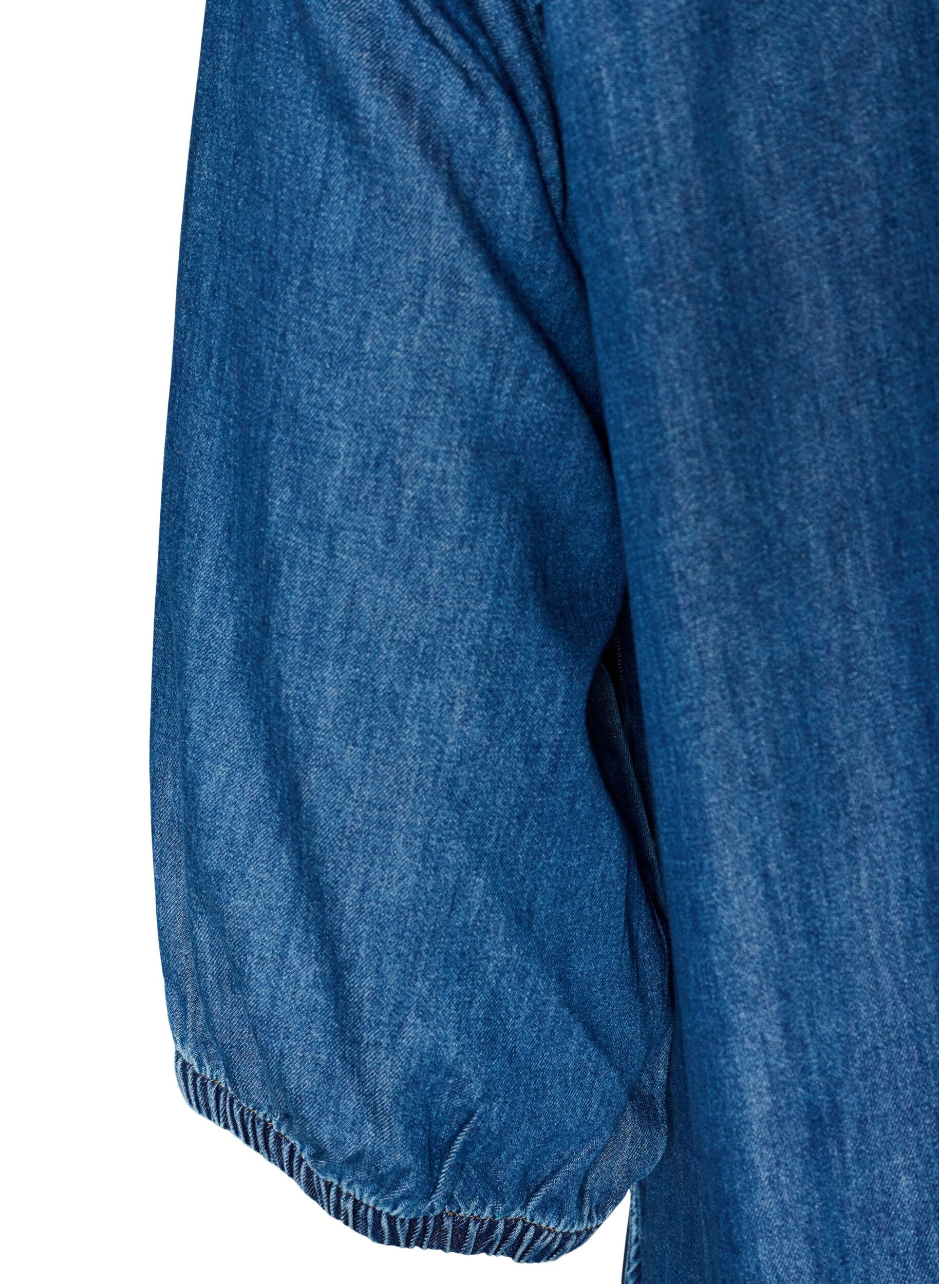 ZizziDenim-maximekko r&ouml;yhel&ouml;kerroksilla, Sininen, Packshot image number 3