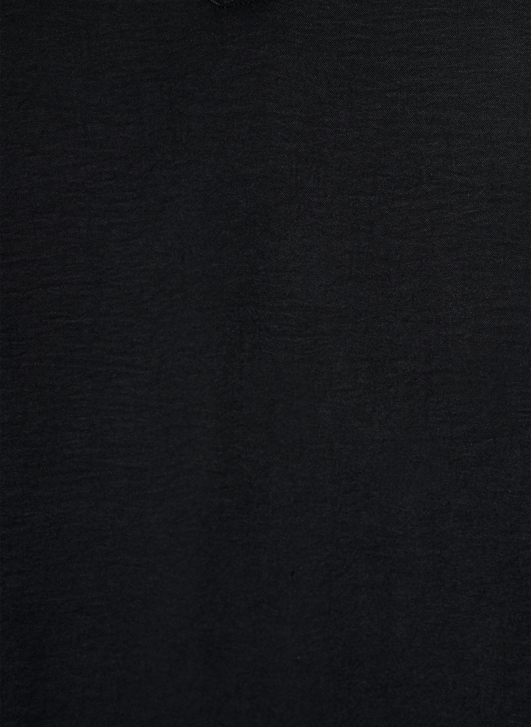 Zizzi Pusero smock-kalvosimilla ja v-p&auml;&auml;ntiell&auml;, Musta, Packshot image number 2