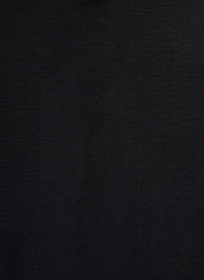 Pusero smock-kalvosimilla ja v-p&auml;&auml;ntiell&auml;, Musta, Packshot image number 2