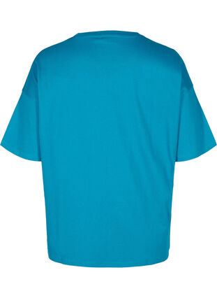 Lyhythihainen puuvillainen t-paita , Fjord Blue, Packshot image number 1