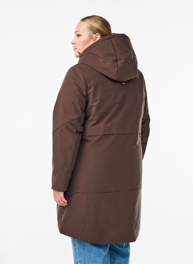 Talvitakki s&auml;&auml;dett&auml;v&auml;ll&auml; vy&ouml;t&auml;r&ouml;ll&auml;, Ruskea, Model image number 1