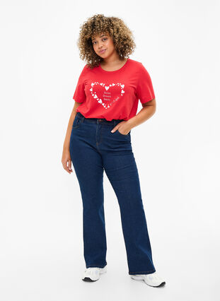 FLASH – kuviollinen t-paita, High Risk Red Heart, Model image number 2