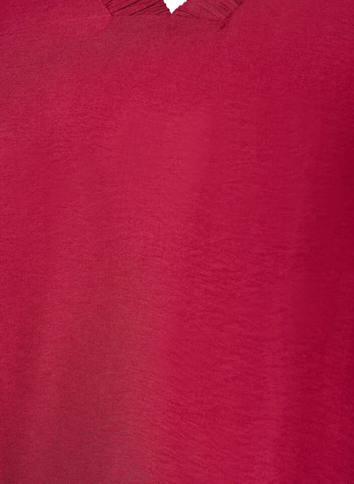 Tunika pallohihoilla ja V-p&auml;&auml;ntiell&auml;, Punainen, Packshot image number 2