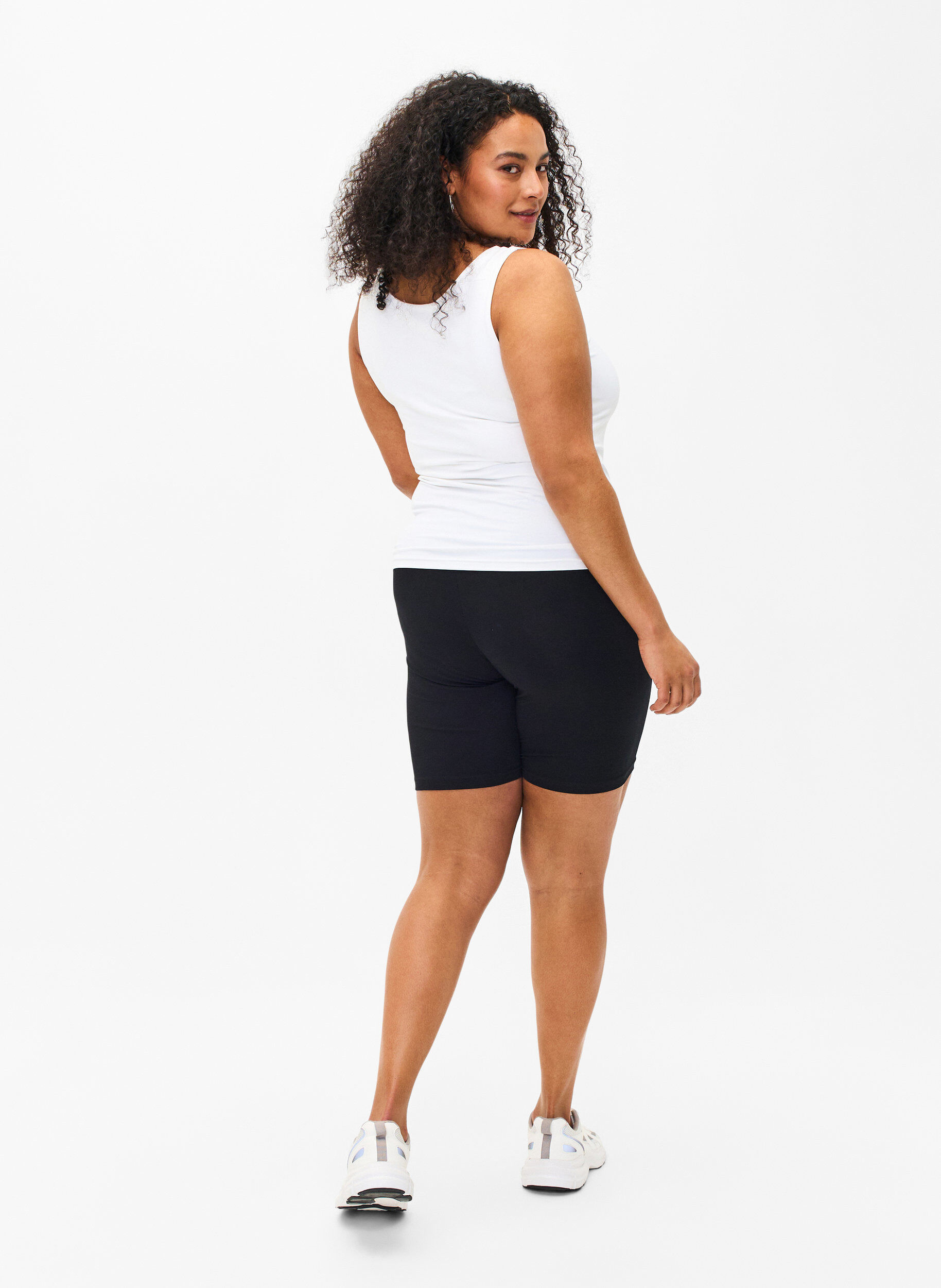 Zizzi FLASH &ndash; kahden kappaleen pakkaus legging-shortseja, Musta, Model image number 2