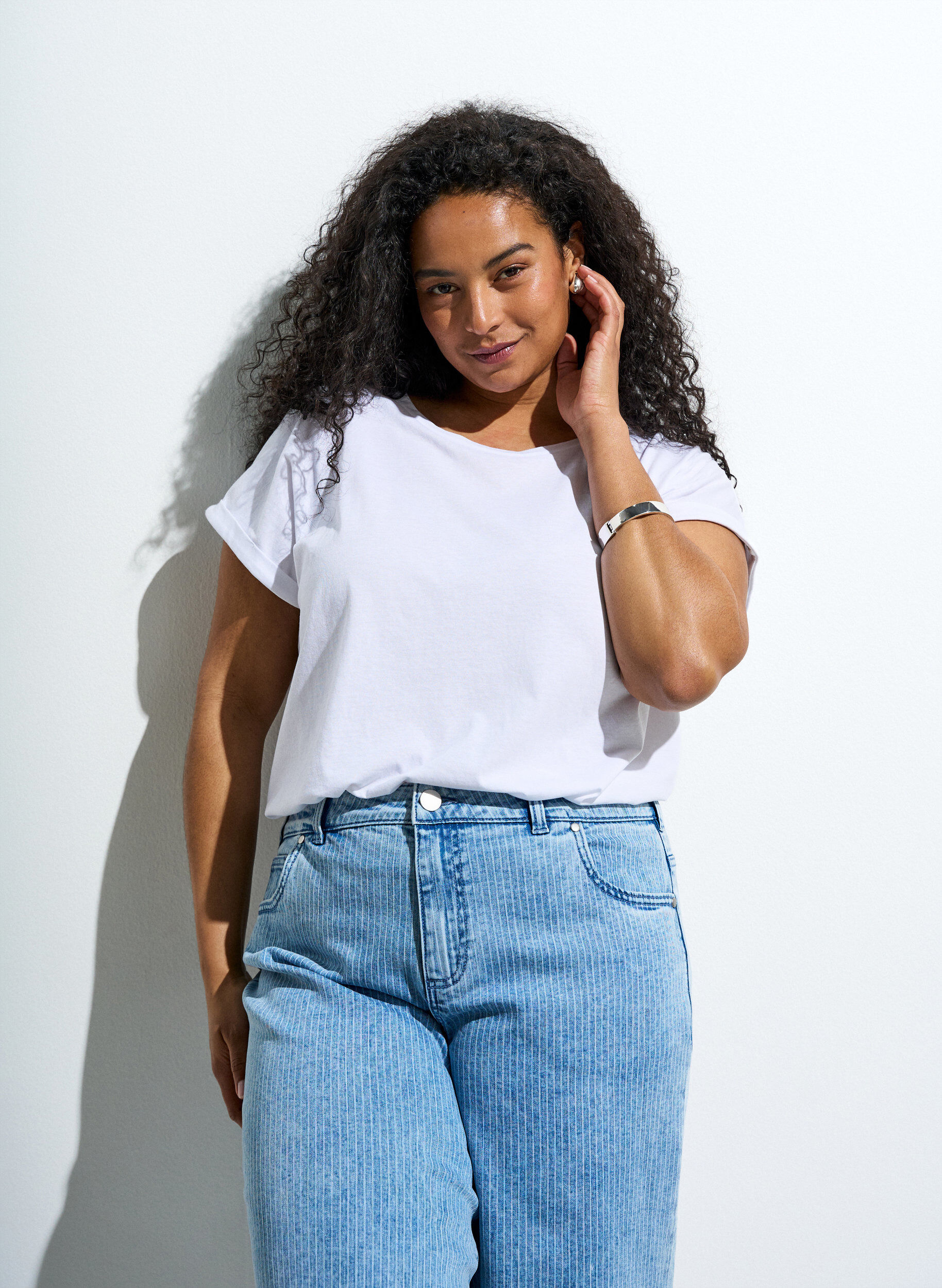 Lyhythihainen t-paita puuvillasekoitteesta