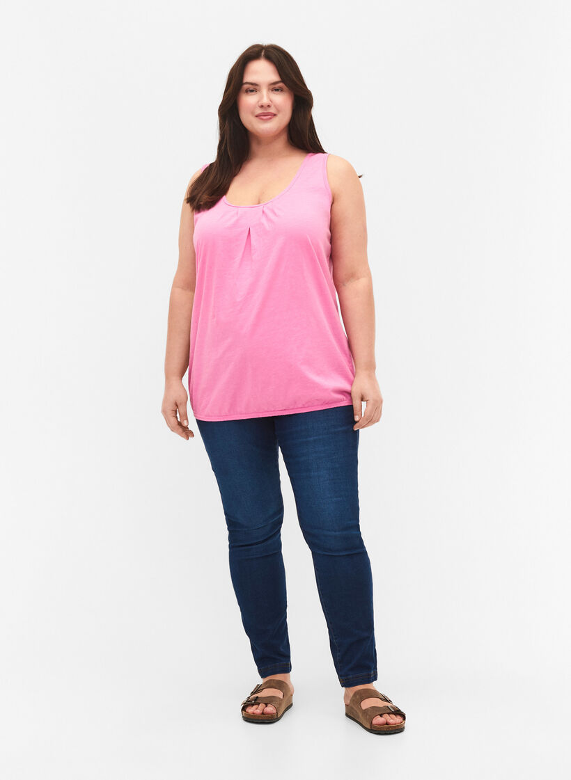 2kpl puuvillatoppeja pitsikantilla, Rosebloom / Black, Model image number 2