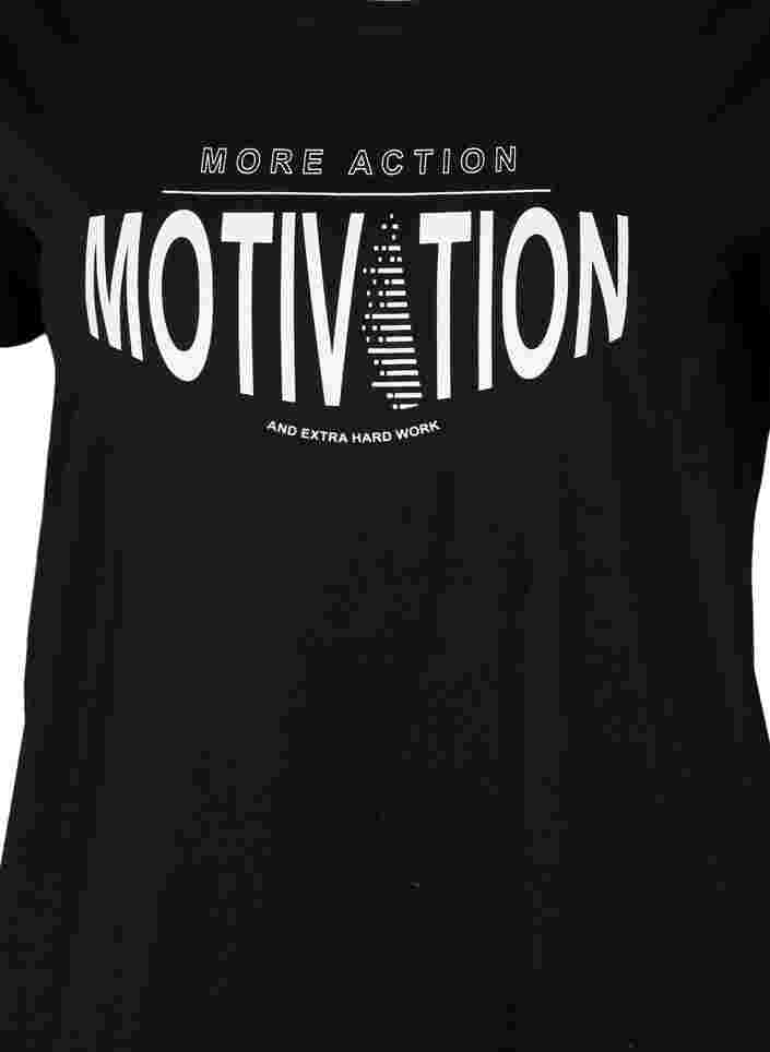 T-paita printillä treeniin , Black More Action, Packshot image number 2
