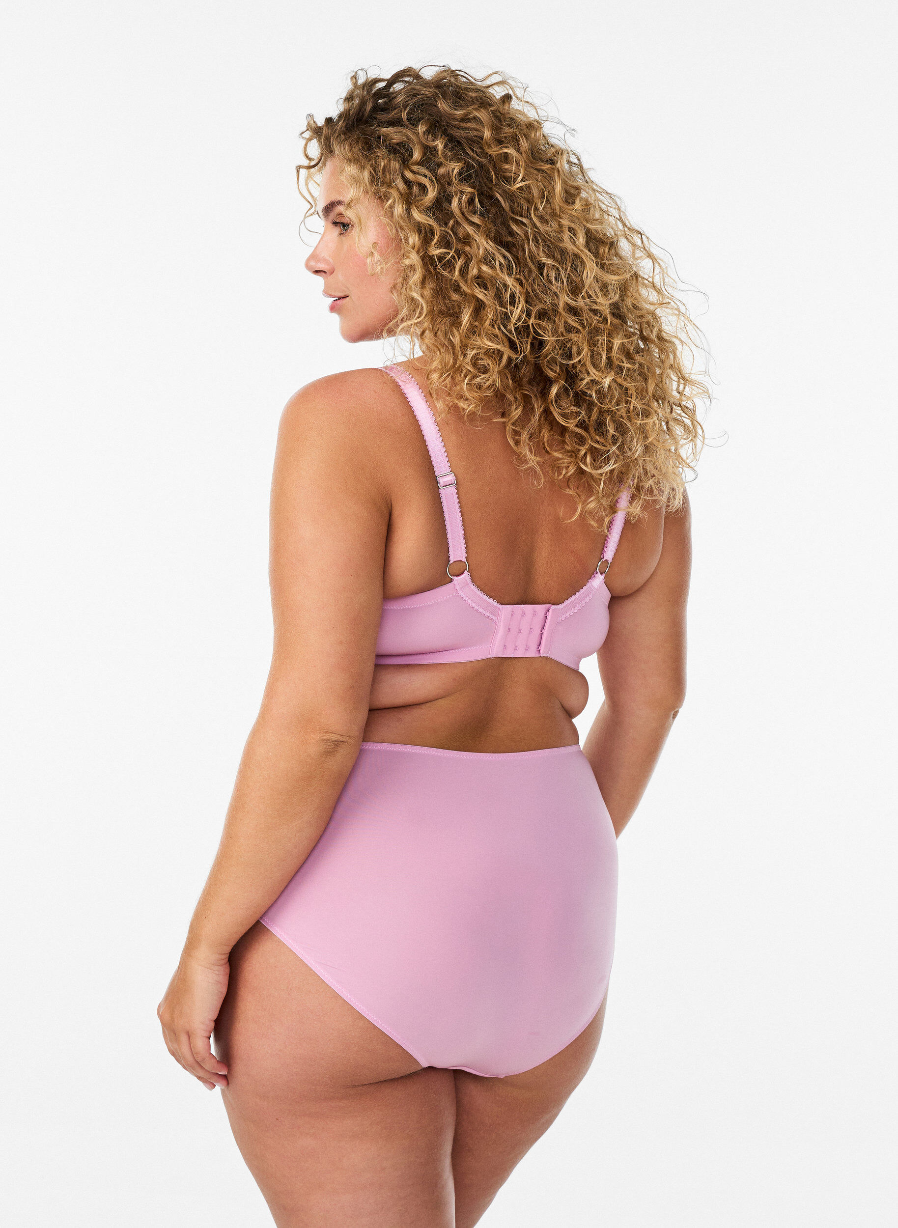 Zizzi Mikrokuituiset alushousut, joissa on verkkoa ja kukkakirjontaa, Punainen, Model image number 1