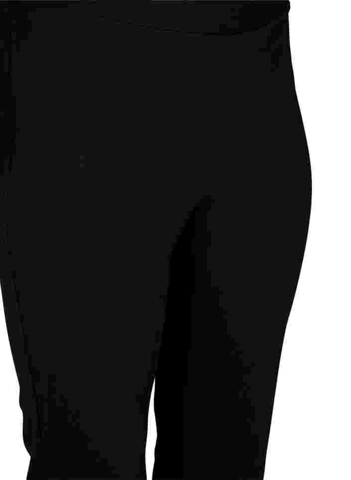 Leveälahkeiset housut, Black, Packshot image number 2