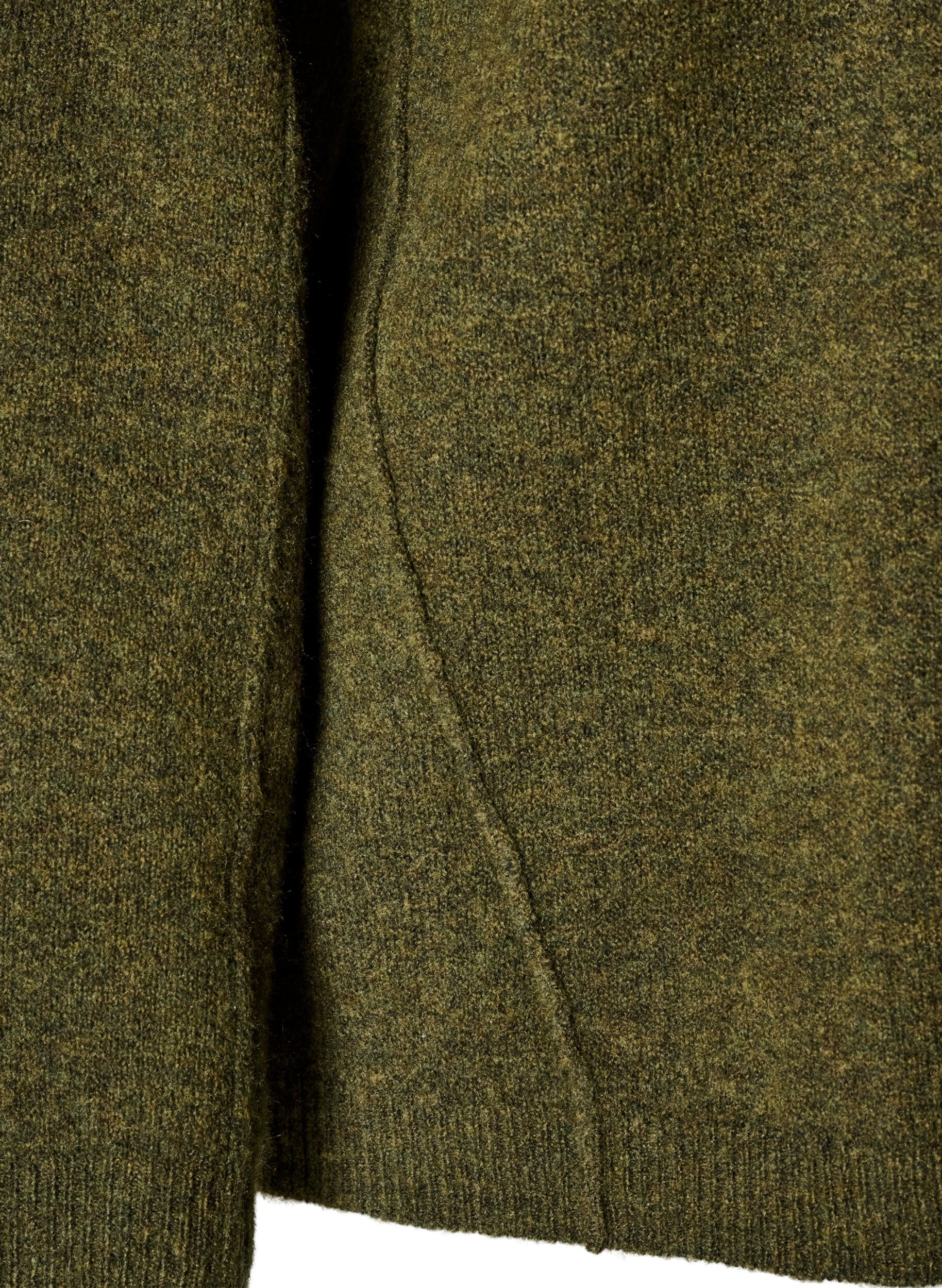 ZizziV&auml;lj&auml; neulepusero, jossa n&auml;kyv&auml;t saumat, Vihre&auml;, Packshot image number 3
