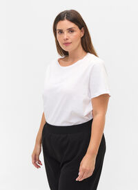 2 perus t-paitaa puuvillasta, Black/B White, Model