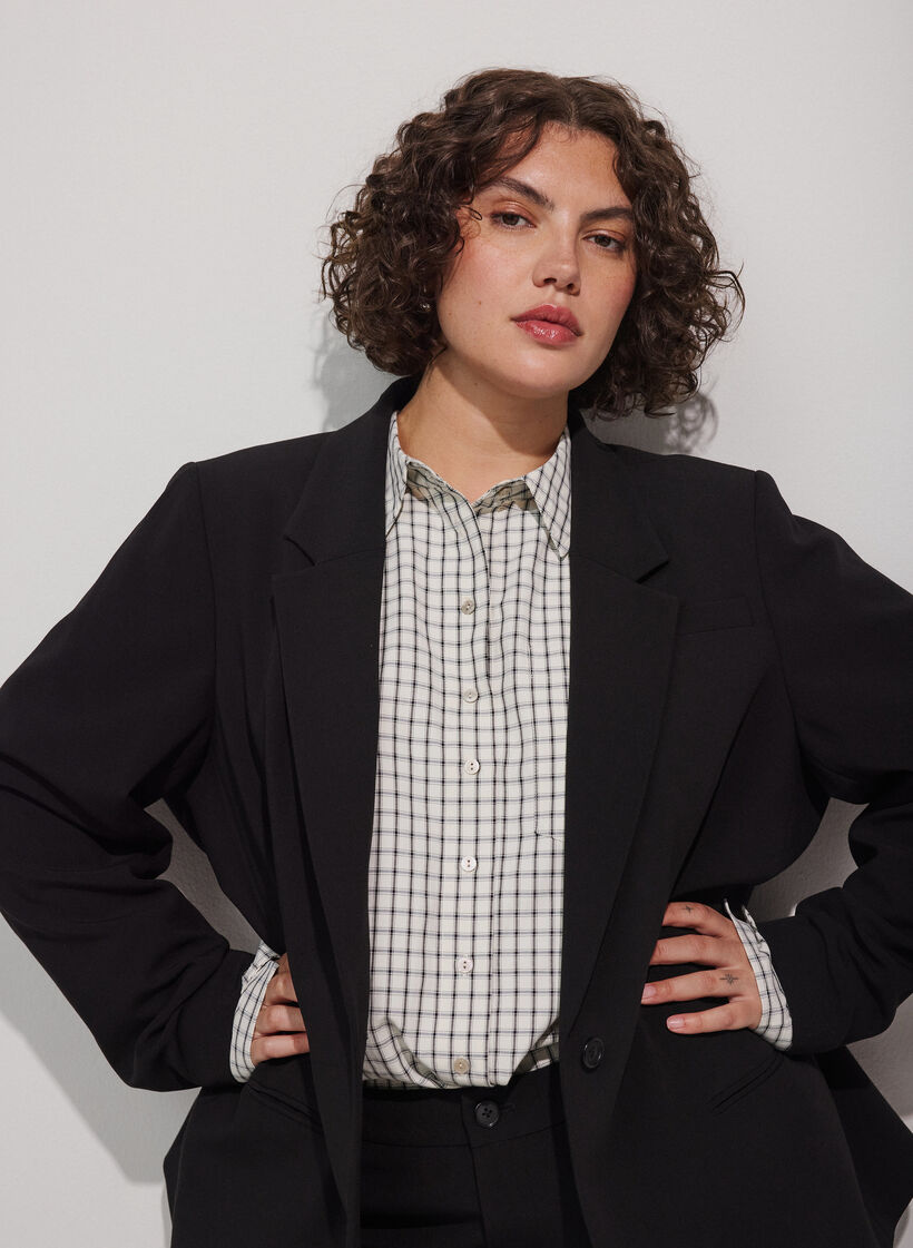 Klassinen bleiseri yhdell&auml; napilla, Musta, Model image number 0