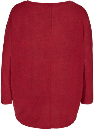 Yksivärinen pusero pitkillä hihoilla , Red, Packshot image number 1